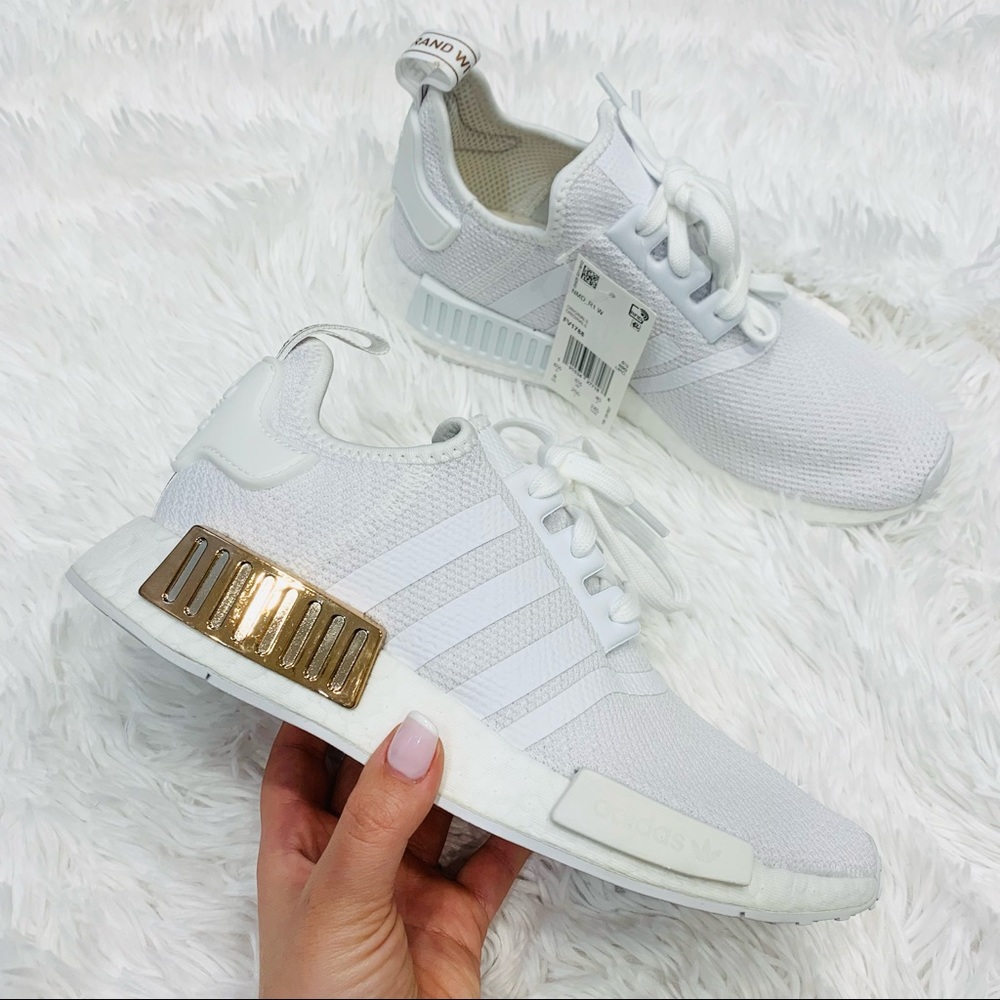 Adidas NMD R1 White Copper Metallic Gold